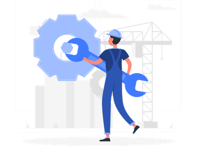 man working with a wrench